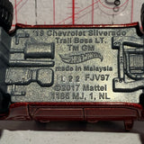 Red '19 Chevrolet Silverado Trail Boss LT Truck FJV97 Hot Wheels Diecast Car