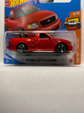 Red '99 Ford F-150 SVT Lightning HW Hot Trucks GRY97 M521 2018 Short Card Hot Wheels Diecast Car