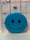 Blue Smiling Face  Button Pinback