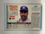 # 224 Greg Vaughn  Milwaukee Brewers 1992 Donruss Baseball Cards