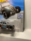 Grey Custom Volkswagen Beetle Volkswagen FYF77 D7C3 2017 Long Card Hot Wheels Diecast Car