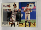 # 10 Chipper Andruw Jones Fusion  Atlanta Braves 2000 Skybox Metal Baseball Cards