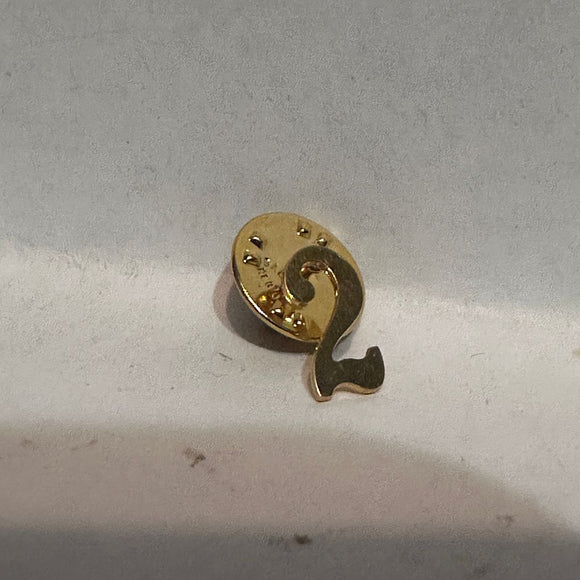 Number 2  Lapel Pin