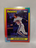 # 127T Mitch Webster  Cleveland Indians 1990 Topps Baseball Cards
