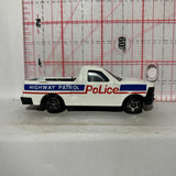 White Police Highway Patrol Pickup Truck 8073-B Suntoys Diecast Car