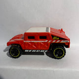 Red Rescue General Corp Humvee 0773 Hot Wheels Diecast Car