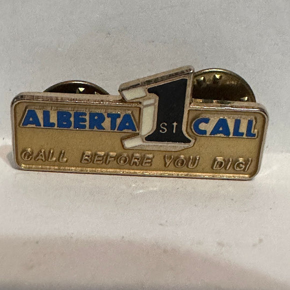 Alberta 1sr Call Before You Dig Logo  Lapel Pin