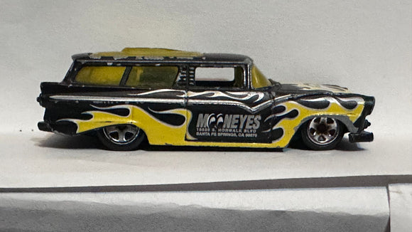Black Flames Mooneyes 8 Crate 56363 Hot Wheels Diecast Car