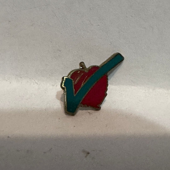 Apple Check Mark  Lapel Pin
