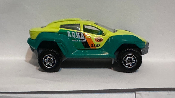 Yellow Green AQUA Turn Tamer Y0564 MB894 1/64 ©2013 Matchbox Diecast Car