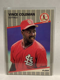 # 445 Vince Coleman  St Louis Cardials 1989 Fleer Baseball card
