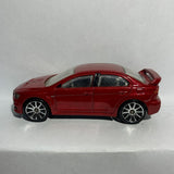 Red 2008 Lancer Evolution Mitsubishi Hot Wheels Diecast Car