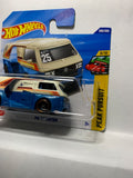 White Blue VW T3 Custom Peeak Pursuit JBB21 N521 2024 Short Card Hot Wheels Diecast Car