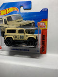 Tan Land Rover Defender 80 Then and Now JBB29 N521 2024 Short Card Hot Wheels Diecast Car