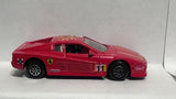 Red Ferrari Testarossa #11 Super Star Yatming Diecast Car