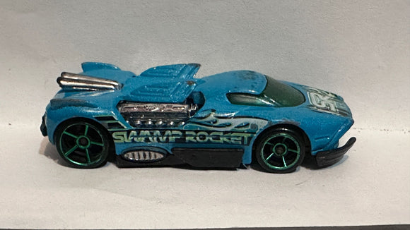 Blue Swamp Rocket Maelstrom ©2000 Hot Wheels Diecast Car