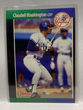 # 72 Claudell Washington  New York Yankees 1989 Donruss Baseball Cards