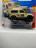 Tan Land Rover Defender 80 Then and Now JBB29 N521 2024 Short Card Hot Wheels Diecast Car