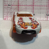 White #10 Flames Fast Felion 2008 Hot Wheels Diecast Car