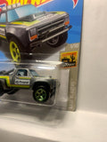 Grey '87 Dodge D100 Baja Blazers FYF47 D7C3 2017 Long Card Hot Wheels Diecast Car