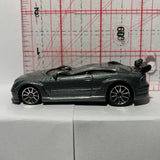 Silver Crushed AMG-Mercedes CLK Hot Wheels Diecast Car