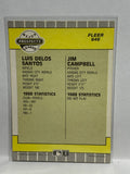 # 646 Luis Santos Jim Campbell Kansa City Royals 1989 Fleer Baseball card