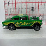 Green Gaster '55 Chevy Bel Air Gasser X1634 Hot Wheels Diecast Car