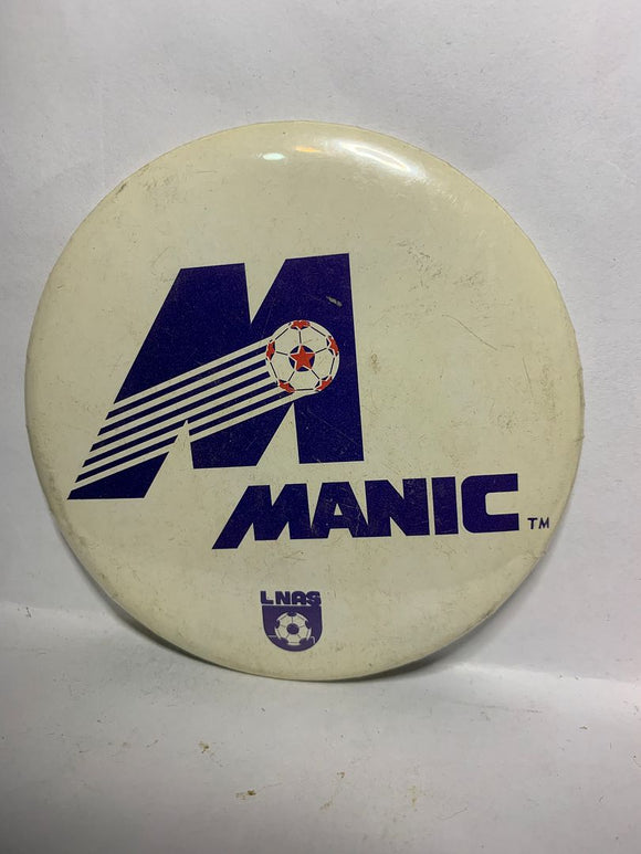 M Manic LNAS Soccer  Button Pinback