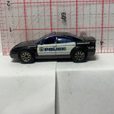 Black White Police Car 2001 Matchbox Emergency Diecast Car