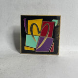 Heart Square Design Logo  Lapel Pin