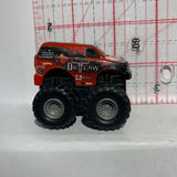 Red Outlaw Monster Jam Iron Mini G3806 Hot Wheels Diecast Car