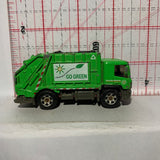 Green Go Green Garbage Truck MB742 Matchbox Diecast Car
