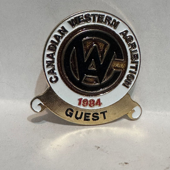 Canadian Western Agribition 1984 Guest  Lapel Pin