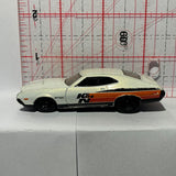 White '72 Ford Gran Torino Sport Hot Wheels Diecast Car