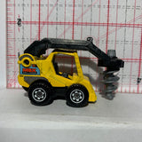 Yellow Drill Digger MBX Construction BDV72 Matchbox Diecast Car
