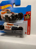 White Mod Rod HW Flames GTC12 M521 2018 Short Card Hot Wheels Diecast Car