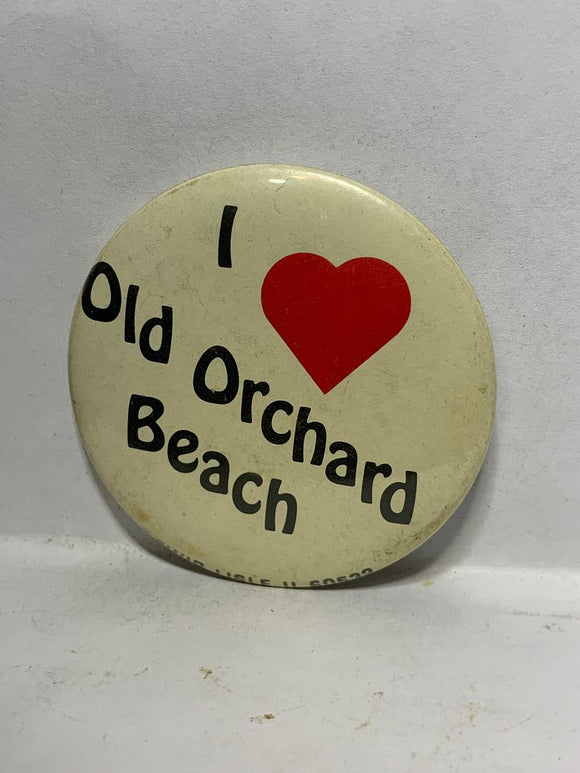 I Love Old Orchard Beach  Button Pinback