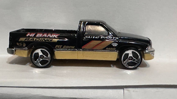 Black Hi Bank Racing Dodge Ram Truck ©1994 Hot Wheels Diecast Car