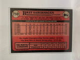 # 750 Bret Saberhagen  Kansas City Royals 1989 Topps Baseball Cards