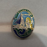 Sylvan Lake Mermaid Lighthouse Alberta  Lapel Pin