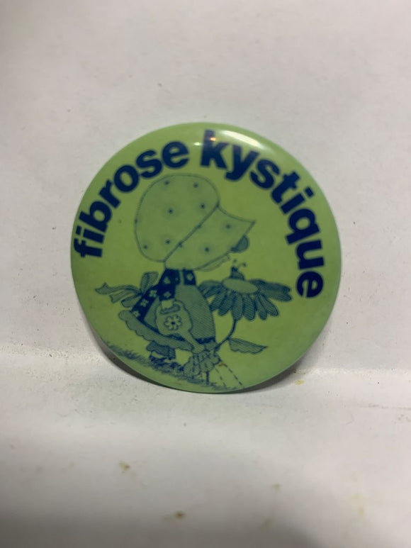 Fibrose Kystique Little Girl Gardening  Button Pinback