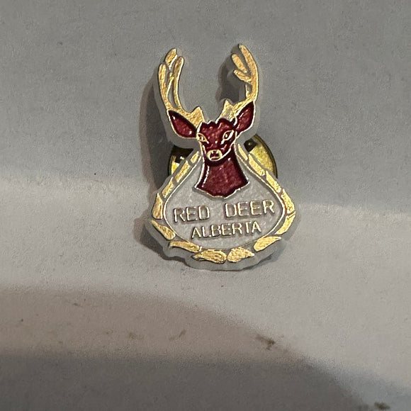 Red Deer Alberta City Logo  Lapel Pin