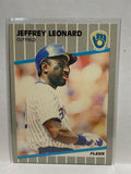 # 190 Jeffrey Leonard  Milwaukee Brewers 1989 Fleer Baseball card