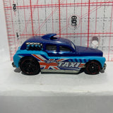 Blue Taxi Cockney Cab Hot Wheels Diecast Car