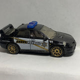 Black State Patrol Police Subaru Impreza WRX 2007 1/61 MB751 Matchbox Emergency Diecast Car