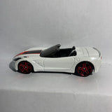 White '14 Corvette Stingray Convertible Then and Now Hot Wheels Diecast Car