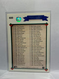 # 600 Checklist   1990 UD Baseball Cards