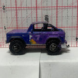 Purple Blue  1972 Ford Bronco 4x4 MB720 1/57 2006 Matchbox SUV Diecast Car