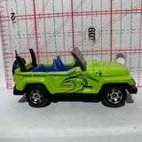 Green Surf Rescue 1998 Jeep Wrangeler Matchbox Diecast Car