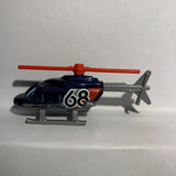 Blue 68 HW Sky News Propper Chopper Helicopter HW Metro Hot Wheels Diecast Car